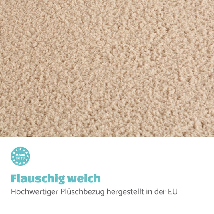 Balu XL Hundebett Ersatzbezug waschbar rutschfest atmungsaktiv XL | Beige