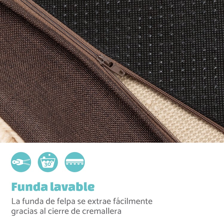 Balu XL Funda de recambio para la cama para perros | Lavable | Antideslizante | Transpirable | Tamaño XL (120 x 10 x 72 cm) XL | Beige