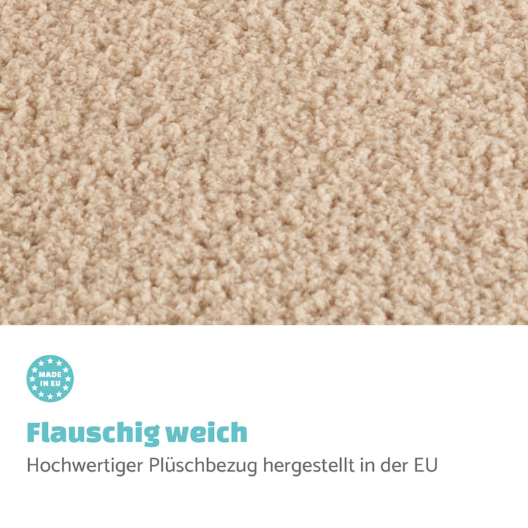 Emma Hundebett Ersatzbezug waschbar rutschfest atmungsaktiv Größe M M | Beige