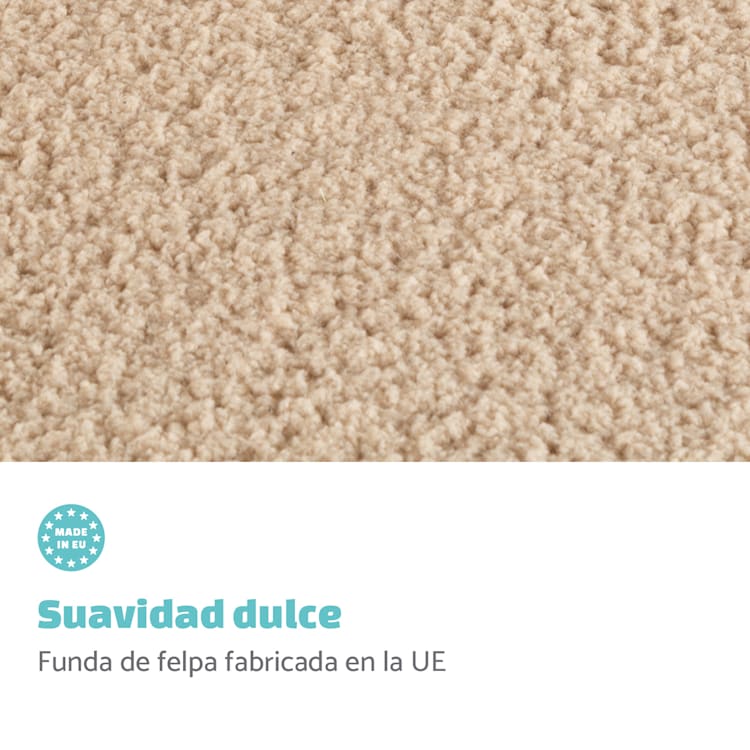 Emma Funda de recambio para la cama para perros | Lavable | Antideslizante | Transpirable | Tamaño M (80 x 20 x 70 cm) M | Beige