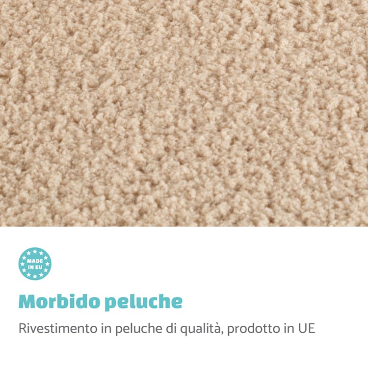 Emma, Rivestimento di Ricambio per Lettino per Cani | Lavabile | Antiscivolo | Traspirante | Taglia M (80x20x70 cm) M | Beige