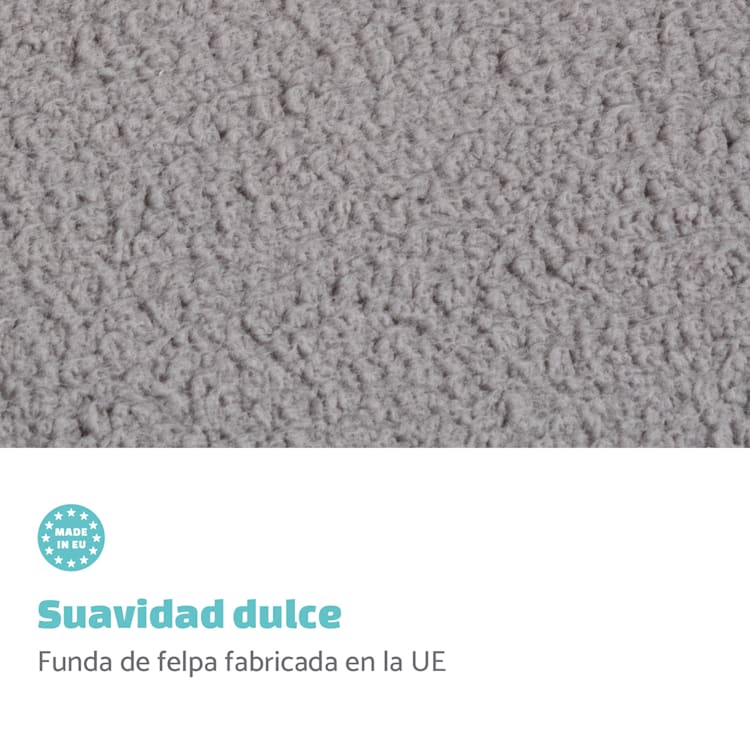 Emma Funda de recambio para la cama para perros | Lavable | Antideslizante | Transpirable | Tamaño L (100 x 30 x 90 cm) L | Gris