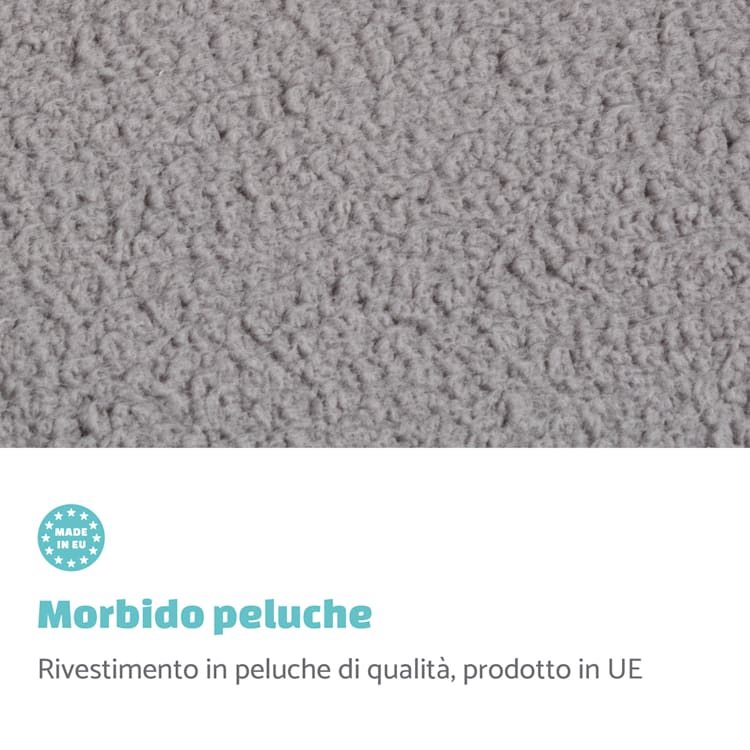 Emma, Rivestimento di Ricambio per Lettino per Cani | Lavabile | Antiscivolo | Traspirante | Taglia L (100x30x90 cm) L | Grigio
