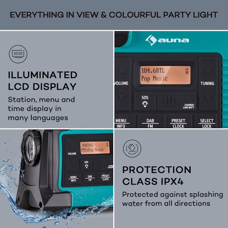 Patagonia DAB+´outdoor radio DAB/DAB+/FM zwengelfunctie USB SOS alarm waterdicht Groen