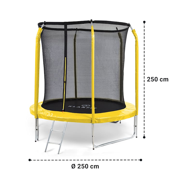 Jumpstarter, trampolína, 2,5 m Ø, sieť 120 kg max., 195 cm Ø skákacia plocha Žltá