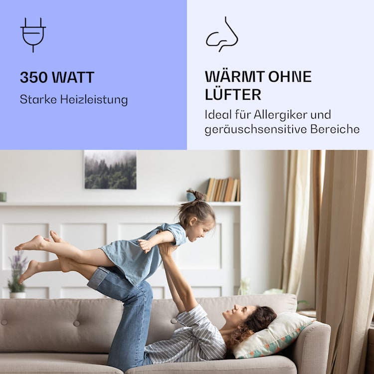 Wonderwall Air Art Smart Infrarotheizung Wald 60x60cm 350W 60 x 60 cm | Wald, weißer Rahmen
