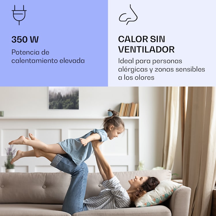 Wonderwall Air Art Calefactor infrarrojo inteligente de bosque 60 x 60 cm 350 W 60 x 60 cm | Bosque, marco blanco