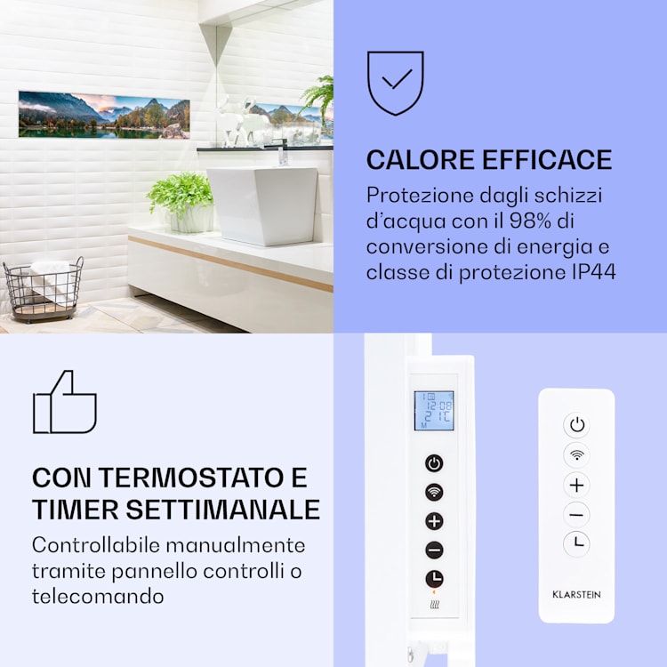 Wonderwall Air Art Smart Riscaldatore a infrarossi Lago 120x30cm 350W