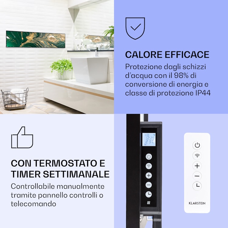 Wonderwall Air Art Smart Riscaldatore a infrarossi Vortice 120x30cm 350W