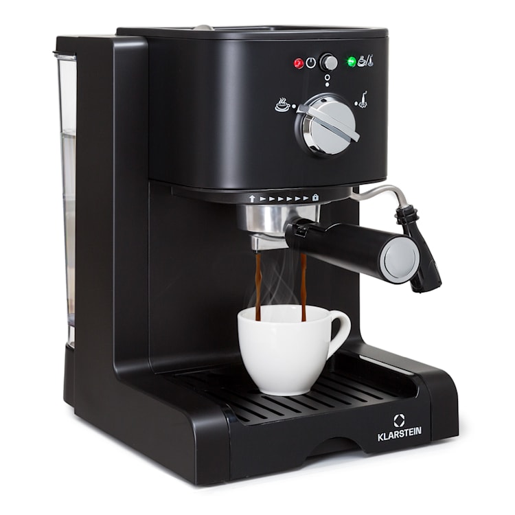 Passionata 20 - Macchina del caffè, 20 bar, 6 tazze, 1,25 litri, schiuma di latte 20 bar | Nero