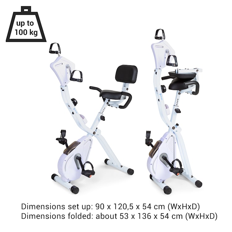 Bicicleta ergométrica Azura Full Body Comfort Handbike 7,5 peso volante acionamento por correia Branco
