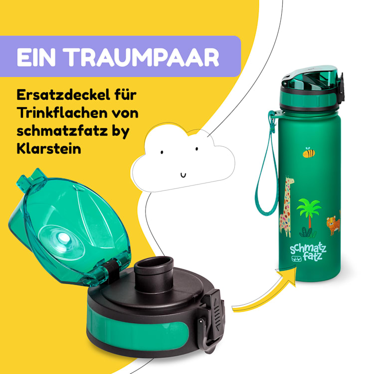schmatzfatz couvercle de remplacement Hauteur : 4,5 cm Diamètre : 7 cm Sans BPA Vert Foncé