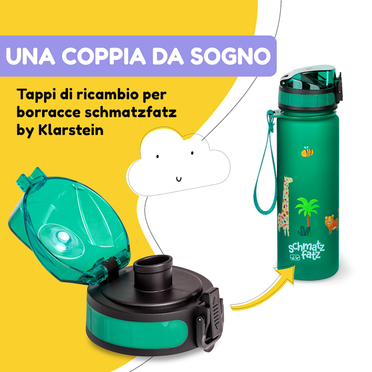 schmatzfatz, coperchio di ricambio, altezza: 4,5 cm, diametro: 7 cm, senza BPA Verde scuro
