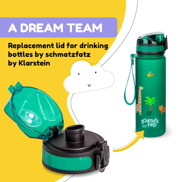 schmatzfatz, capac de rezervă, înălțime: 4,5 cm, diametru: 7 cm, fără BPA Verde închis