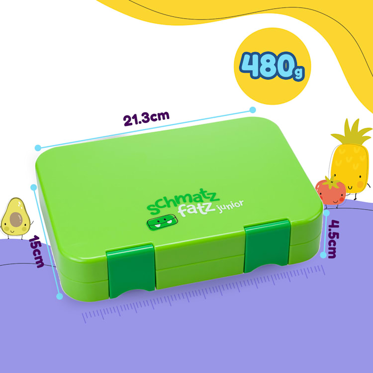 Lunchbox schmatzfatz junior 6 compartiments 21,3 x 15 x 4,5 cm (LxHxP) Vert