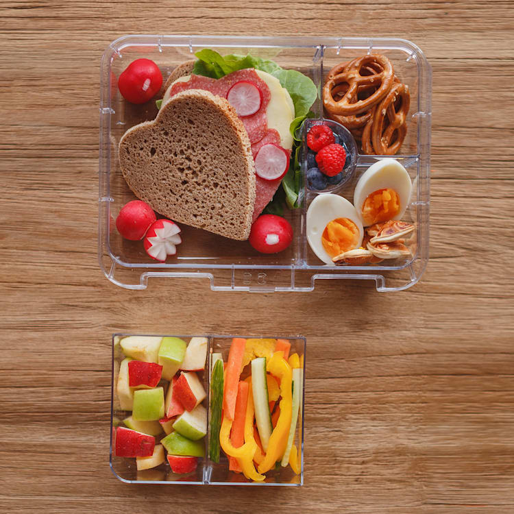 schmatzfatz junior lunchbox 6 vakken 21,3 x 15 x 4,5 cm (BxHxD) Groen