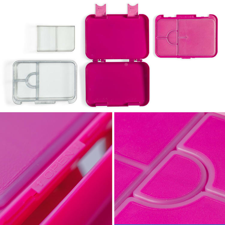 Fiambrera junior 6 compartimentos schmatzfatz 21,3 x 15 x 4,5 cm (AnxAlxP) Morado