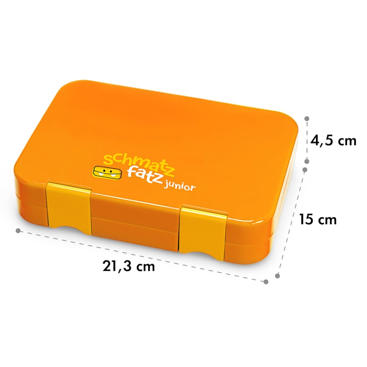 schmatzfatz junior lunchbox 6 vakken 21,3 x 15 x 4,5 cm (BxHxD) Oranje