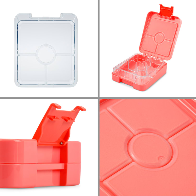 schmatzfatz easy, svačinkový box, 4 přihrádky,  18 × 15 × 5 cm 