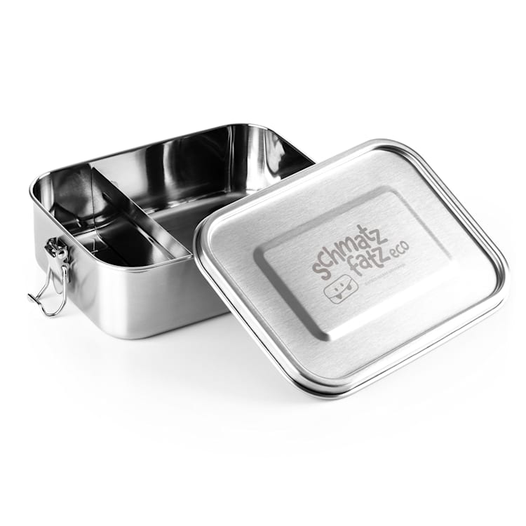 schmatzfatz eco lunchbox 2en1 1200 ml 18 x 12,5 x 9 cm acero inoxidable