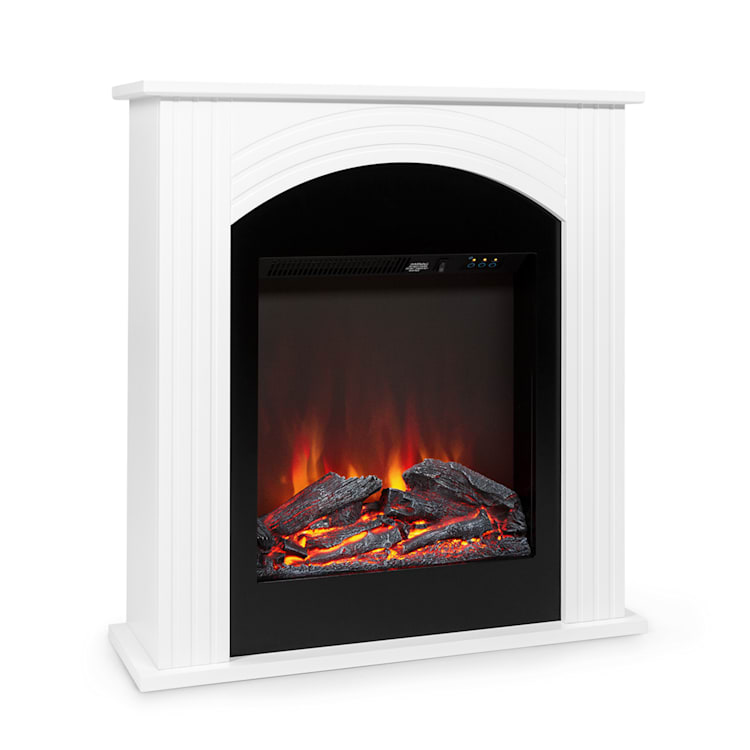 Elbrus Cheminée électrique 2000 W Technologie LED Télécommande Blanc