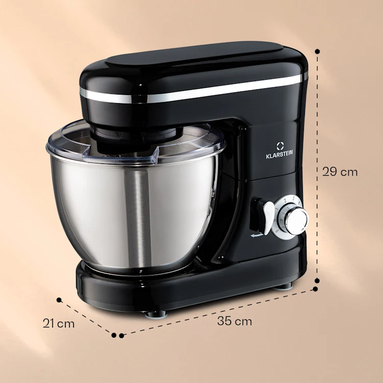 Bella Mini Stirring Machine 1200 W 6 Steps 4 Litres Stainless Steel Pulse Function Black