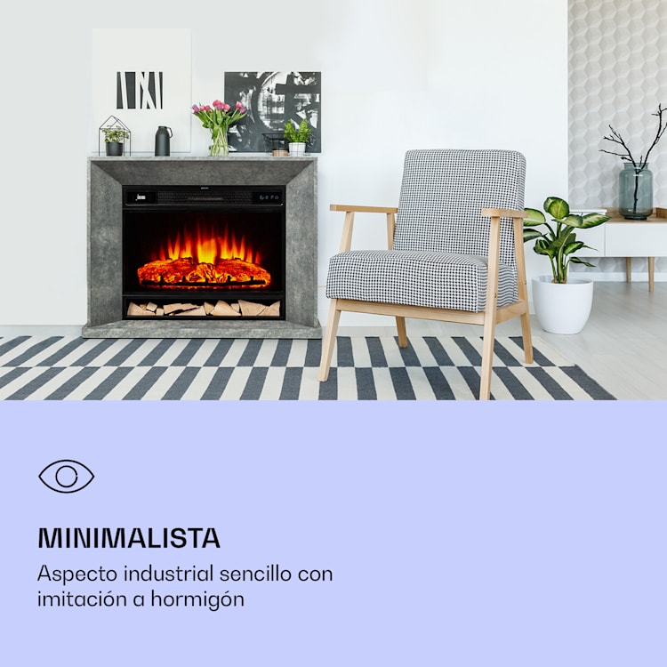 Chimenea Crater Lake 1900 W tecnología LED mando a distancia