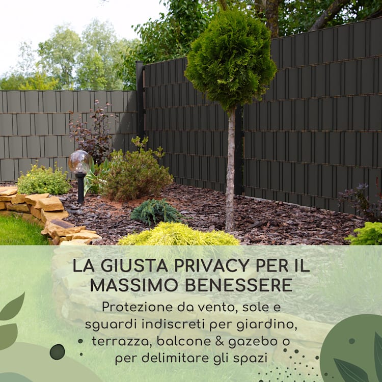 Strisce paravento, recinzione per giardino, PVC 450 g/m², 50x19cm, clip Grigio tortora