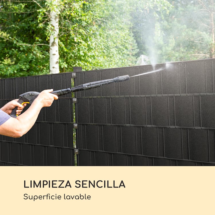 Tiras de protección visual para vallas plástico duro PVC 2,53 x 0,19 m Antracita