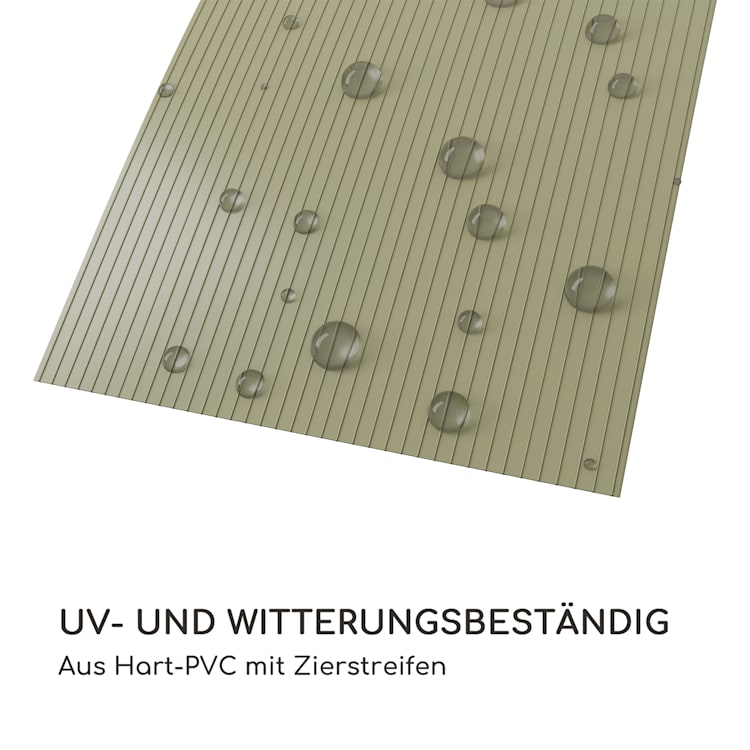 Sichtschutzstreifen Zaunblenden PVC-Hartplastik 2,53 x 0,19 m Steingrau