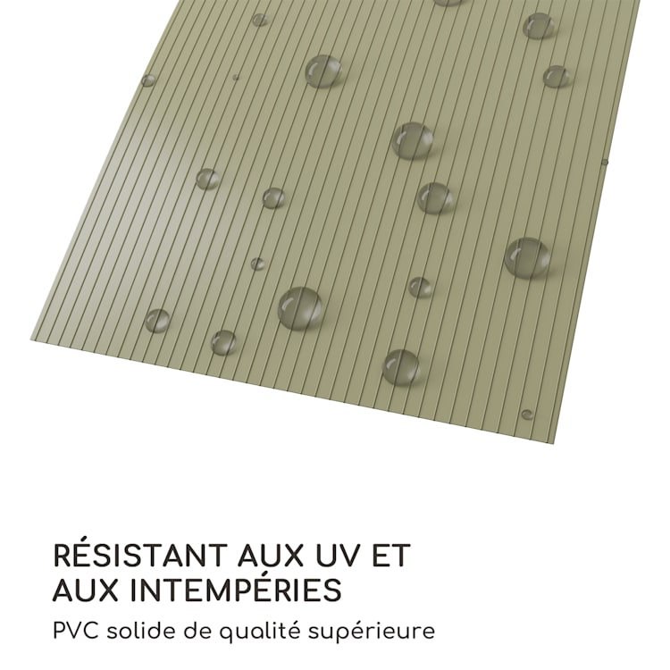 Bandes pare-vue panneaux de clôture PVC plastique dur 2,53 x 0,19 m gris pierre