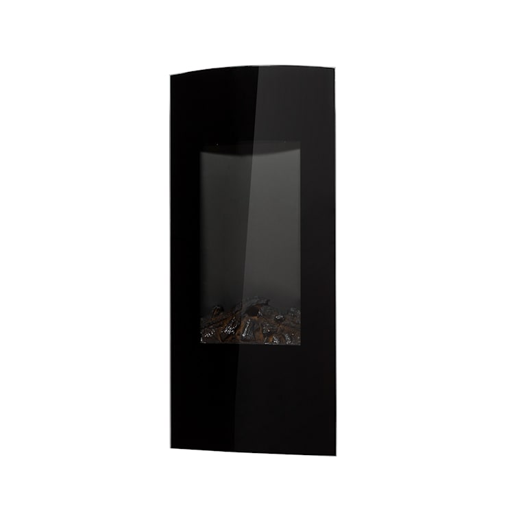 Klarstein Lamington - Camino elettrico, 2000 W, fiamme LED, termoventilatore, timer, luce ambiente Nero