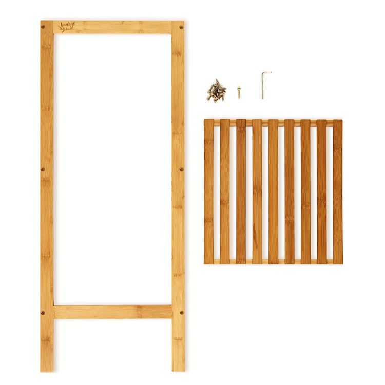 Scaffale multiuso 3 ripiani 34x80x33cm (LxAxP) combinabile bambù 3 piani
