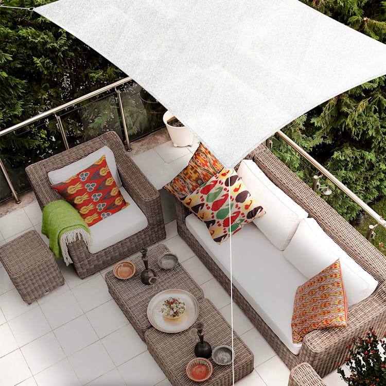 Toldo rectangular 2x4 m Poliéster Transpirable 2 x 4 m | Blanco
