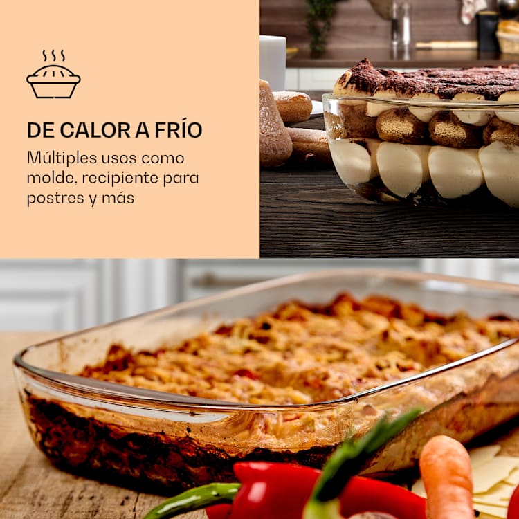 Caja de rebanar con tapa 1,6 litros Juego de 2 de cristal de bambú resistente al calor 1600 ml