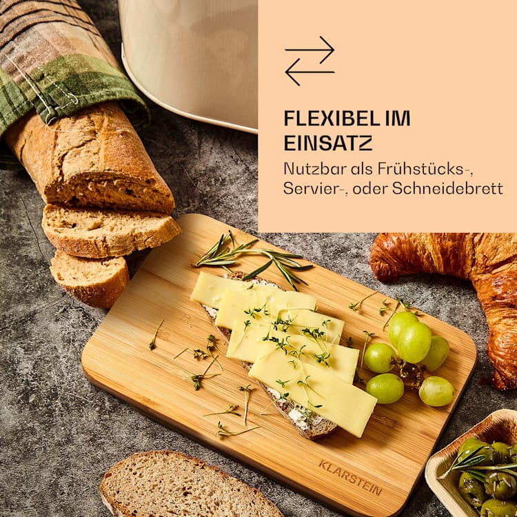 Frühstücksbrettchen Schneidbrett 6er-Set 20x1x14cm unbehandelt Bambus