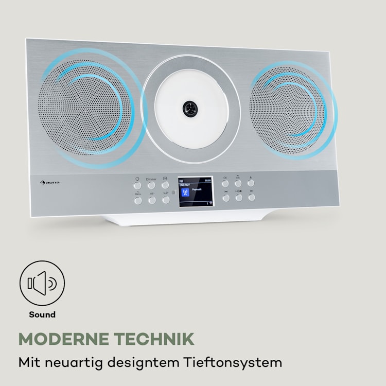Silver Star CD-HiFi-Receiver Verstärker Internet/DAB+/FM-Radio CD-Player WiFi Silber