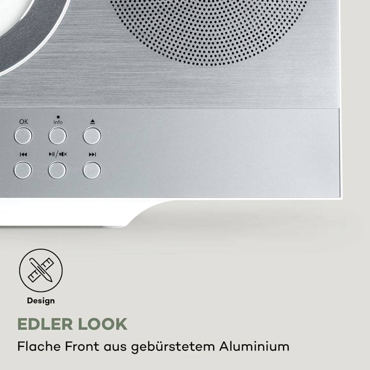 Silver Star CD-HiFi-Receiver Verstärker Internet/DAB+/FM-Radio CD-Player WiFi Silber