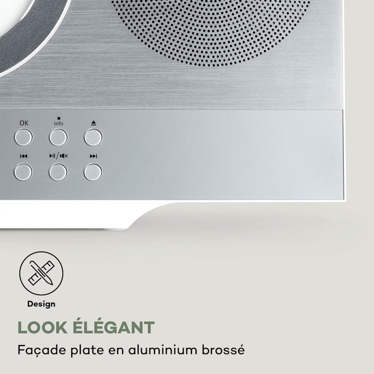 Silver Star CD HiFi Amplificateur Récepteur radio Internet/DAB+/FM lecteur CD WiFi Argent
