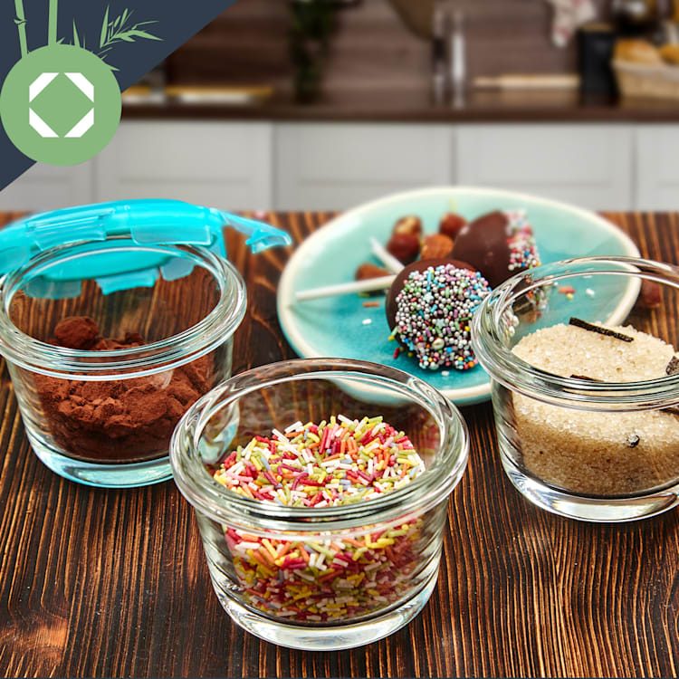 Baby jars set of 6 colorful lids airtight closure tasty
