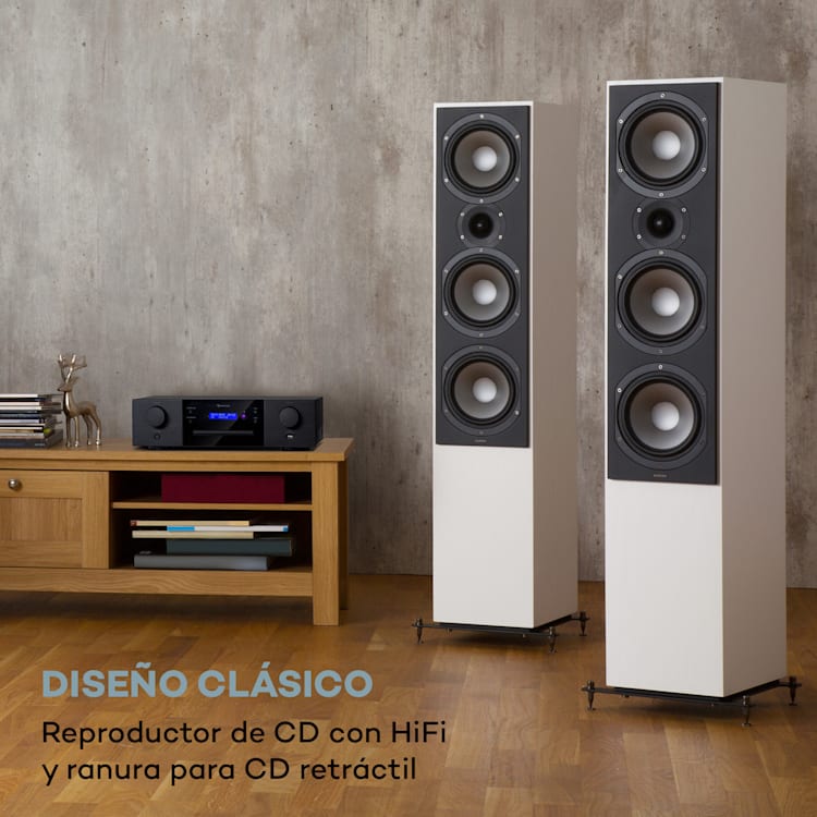 CD-1000 DG Reproductor de CD USB MP3 mando a distancia pantalla LED aluminio Negro