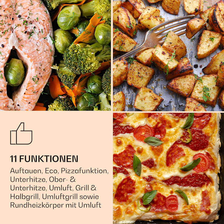 Illuminosa Smart Einbaubackofen 2800W 11 Funktionen App-Steuerung