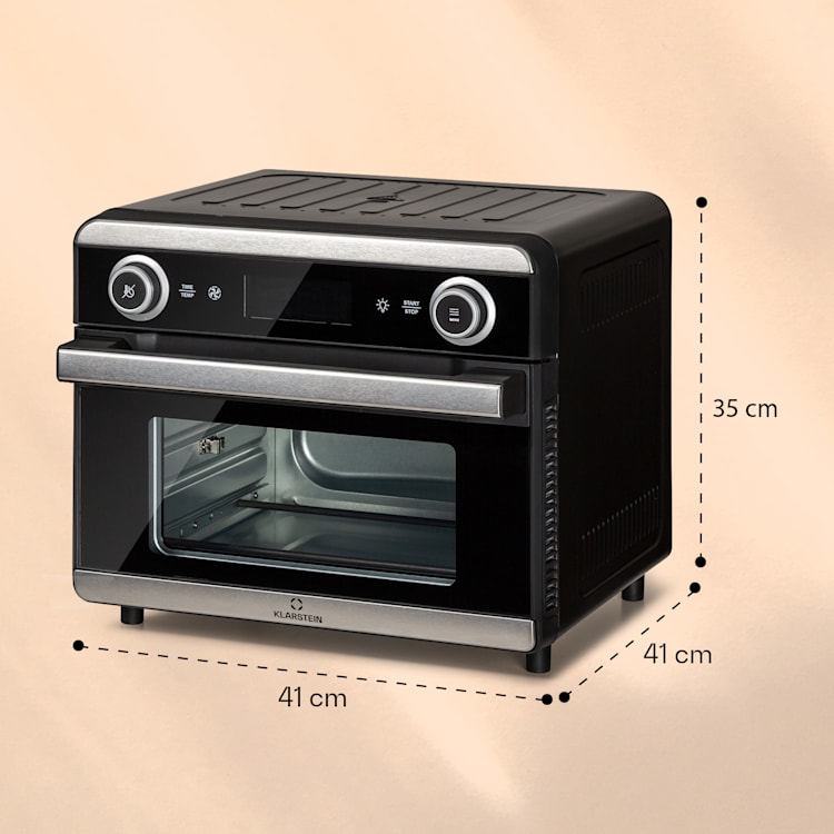 AeroVital Jumbo 3-v-1, Teplovzdušná fritéza, Toaster, Dehydrátor, 1550 W, 18 litrov Strieborná