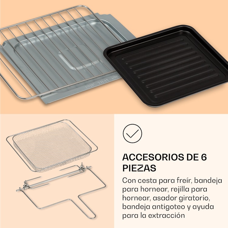AeroVital Jumbo 3 en 1 Freidora de Aire Caliente Deshidratador 1550 W 18 Litros Negro