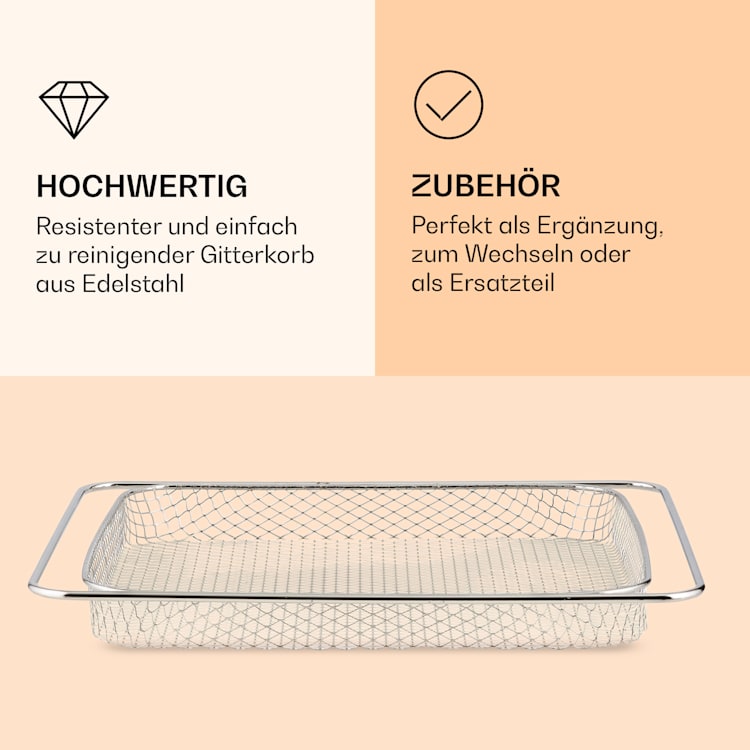 AeroVital Jumbo Heißluftfritteuse Gitterkorb Edelstahl