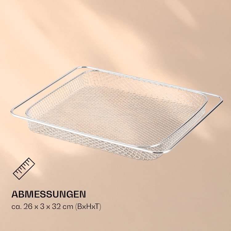 AeroVital Jumbo Heißluftfritteuse Gitterkorb Edelstahl