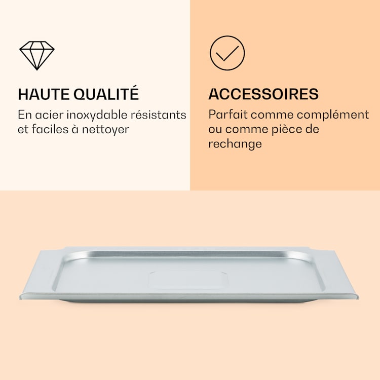 AeroVital Jumbo Friteuse à air chaud Plateau d'égouttage en acier inoxydable