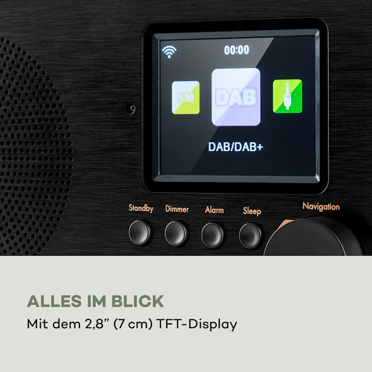 Silver Star Mini Two Internet DAB+/FM Radio, WiFi, BT, TWS Speaker Silber / Schwarz