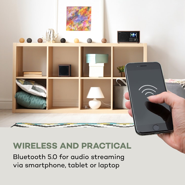 Silver Star Mini Two, internetové DAB+/FM rádio, WiFi, BT, TWS reproduktor Strieborná čierna