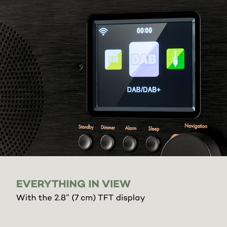 Silver Star Mini Two, internetové DAB+/FM rádio, WiFi, BT, TWS reproduktor Strieborná čierna